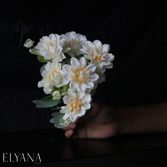 WHITE ARTIFICIAL PEONY FLOWER