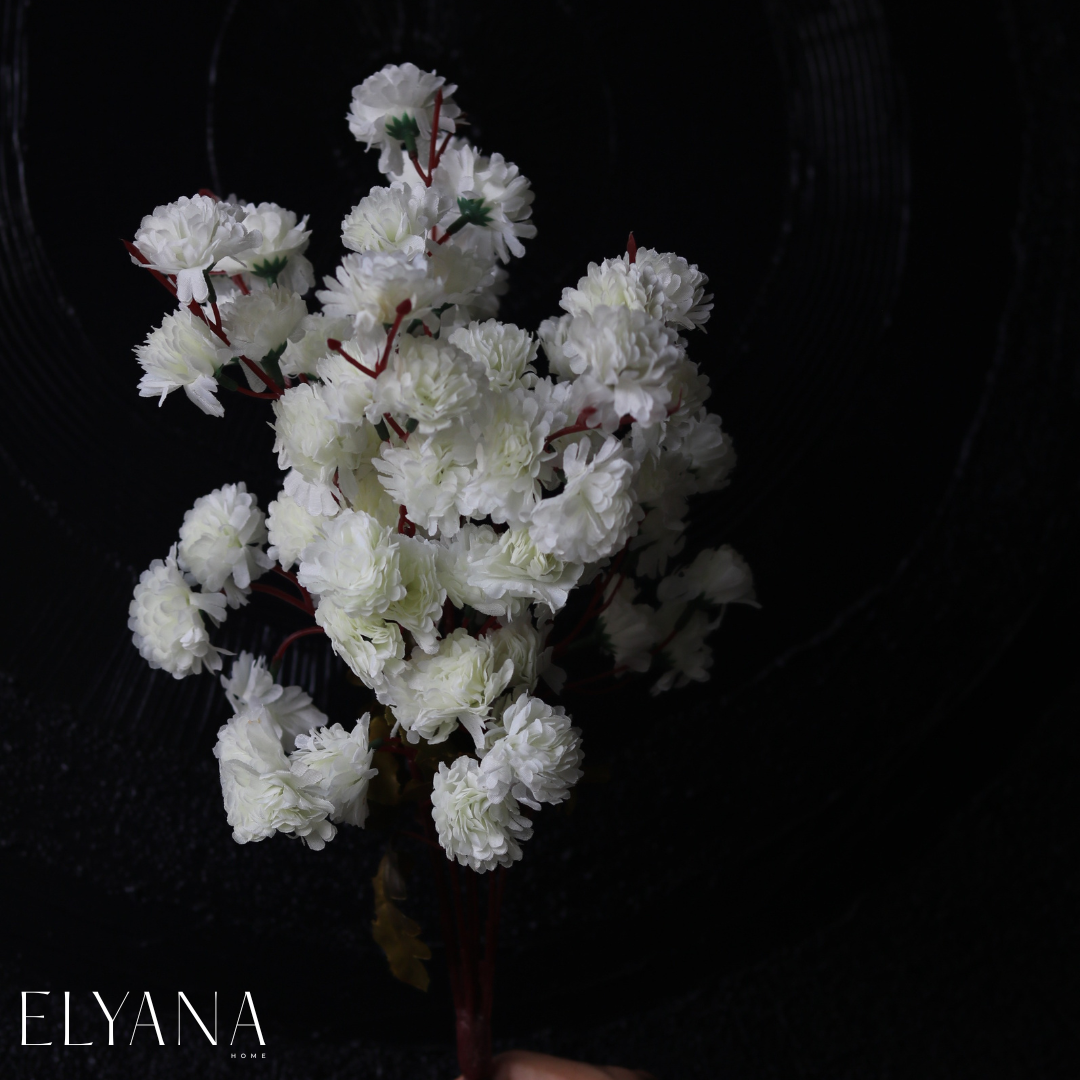 WHITE ARTIFICIAL JAPANESE CHERRY BLOSSOM FLOWER