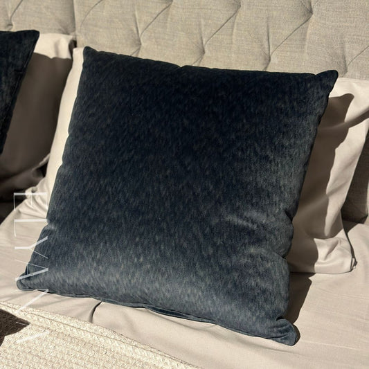 RIVER BLUE SUEDE CUSHION COVER (18"X18")