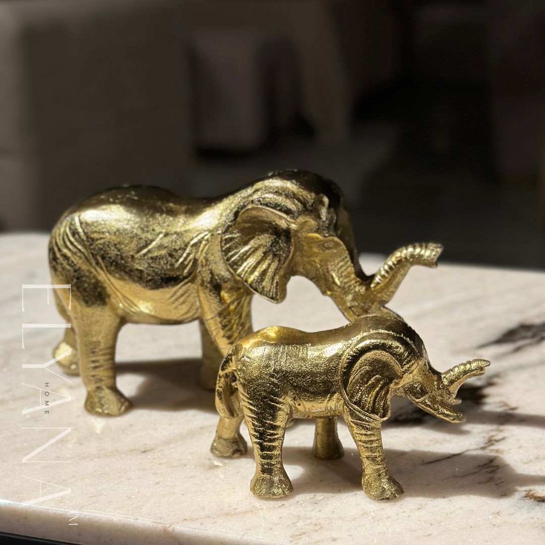 Gold Majestic Elephants (Set of 2)